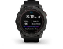 Garmin fenix 7X Solar, Slate Gray, Black Band