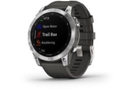 Garmin fenix 7, Silver, Graphite Band