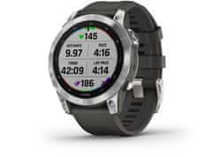 Garmin fenix 7, Silver, Graphite Band