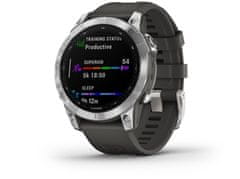 Garmin fenix 7, Silver, Graphite Band