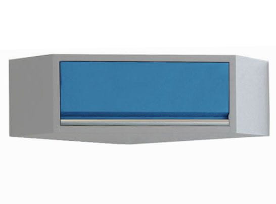 AHProfi Rohová závěsná skříňka PROFI BLUE s výklopem - MWGB1334