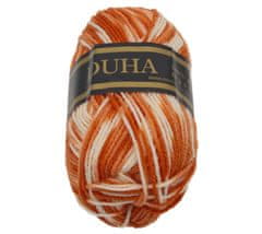 Příze DUHA - 50g / 150 m - bílá, oranžová