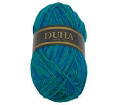 Příze DUHA - 50g / 150 m - zelená, modrá