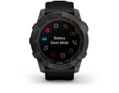 Garmin fenix 7X Sapphire Solar, Carbon Gray DLC Titanium, Black Band