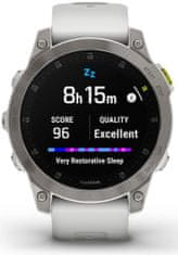 Garmin Epix (Gen 2), Sapphire, Carrera White, Titanium, Silicone Band, Titan/White - zánovní