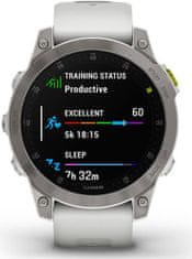 Garmin Epix (Gen 2), Sapphire, Carrera White, Titanium, Silicone Band, Titan/White - zánovní