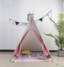 Aga4Kids Dětské Teepee Šedorůžové