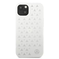 MERCEDES MEHCP13MESPWH hard silikonové pouzdro iPhone 13 6.1" white Silver Stars Pattern