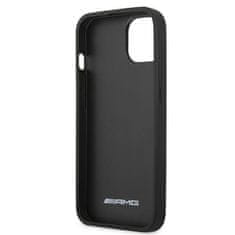 MERCEDES AMG AMHCP13MDOLBK hard silikonové pouzdro iPhone 13 6.1" black Leather Hot Stamped