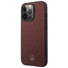 MERCEDES MEHCP13LPSQRE hard silikonové pouzdro iPhone 13 / 13 Pro 6.1" red Leather Stars Pattern