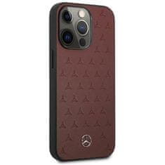 MERCEDES MEHCP13LPSQRE hard silikonové pouzdro iPhone 13 / 13 Pro 6.1" red Leather Stars Pattern