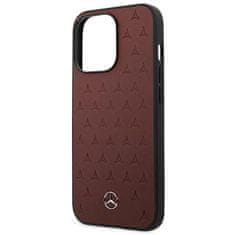 MERCEDES MEHCP13LPSQRE hard silikonové pouzdro iPhone 13 / 13 Pro 6.1" red Leather Stars Pattern