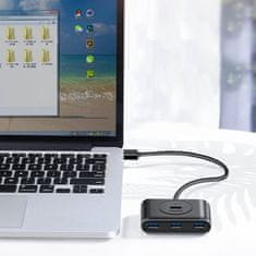 Ugreen CR113 HUB adaptér 4x USB 3.0, bílý