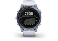 Garmin fénix 7 Sapphire Solar, Mineral Blue Titanium, Whitestone Band