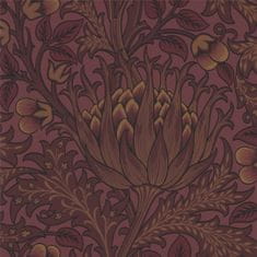 MORRIS & CO. Tapeta ARTICHOKE 210355, kolekce ARCHIVE WALLPAPERS, wine