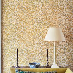 MORRIS & CO. Tapeta WILLOW 216963, kolekce ARCHIVE WALLPAPERS, yellow