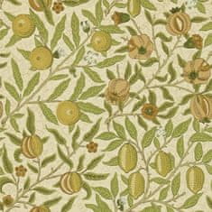 MORRIS & CO. Tapeta FRUIT 210427, kolekce ARCHIVE WALLPAPERS, lime green tan