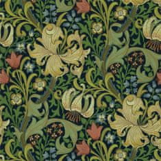 MORRIS & CO. Tapeta GOLDEN LILY 210429, kolekce ARCHIVE WALLPAPERS, indigo