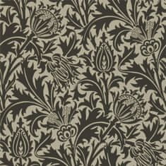 MORRIS & CO. Tapeta THISTLE 210479, kolekce COMPENDIUM I & II, black linen