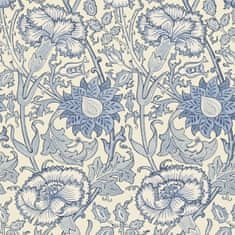 MORRIS & CO. Tapeta PINK & ROSE 212567, kolekce ARCHIVE WALLPAPERS, indigo