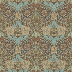 MORRIS & CO. Tapeta HONEYSUCKLE & TULIP 214702, kolekce ARCHIVE WALLPAPERS, taupe aqua