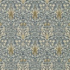 MORRIS & CO. Tapeta SNAKESHEAD 216428, kolekce ARCHIVE WALLPAPERS, indigo cumin