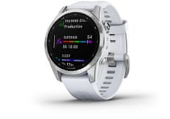 Garmin fenix 7S, Silver, Whitestone Band