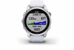 Garmin fenix 7S, Silver, Whitestone Band