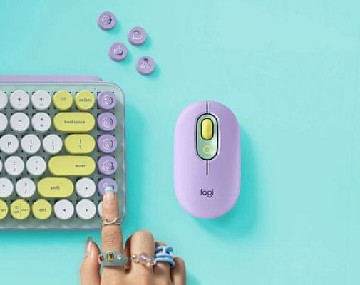 Logitech POP Keys, daydream (920-010736) mechanická retro klávesnice bluetooth a Logi Bolt, kompaktní