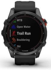 Garmin Fenix 7S Solar, Slate Gray, Black Band, Gray/Black