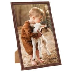 Greatstore Fotorámečky koláž 3 ks na zeď nebo stůl hnědé 28 x 35 cm MDF