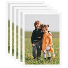 Greatstore Fotorámečky koláž 5 ks na zeď nebo stůl bílé 29,7 x 42 cm MDF