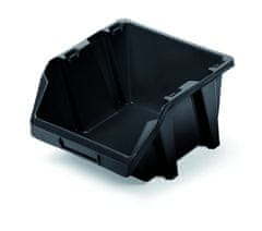 Prosperplast Plastový úložný box BINEER SHORT 272x238x160 černý, sada 12 ks