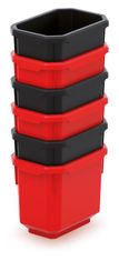 Prosperplast Sada 6 plastových boxů na nářadí TITAN BOX 110x75x263 černé/červené