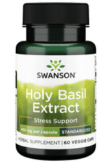 Swanson Holy Basil Extract (Bazalka indická), 400 mg, 60 kapslí