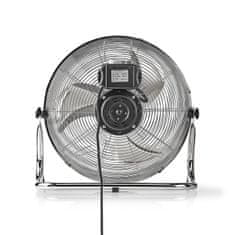 Nedis FNFL10CCR40 kovový ventilátor podlahový 40 cm, 80 W, 3 rychlosti, chrom