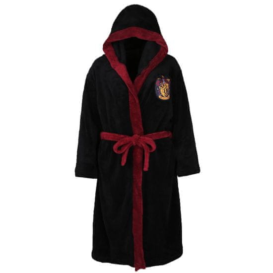 sarcia.eu Černý pánský župan s kapucí Harry Potter GRYFFINDOR