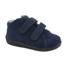 Mazurek Kožené boty na suchý zip navy blue velikost 20