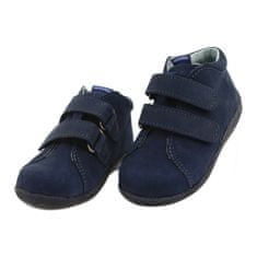 Mazurek Kožené boty na suchý zip navy blue velikost 20