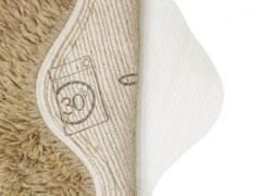 Vlněný koberec Woolly - Sheep Beige 75x110 tvar kožešiny