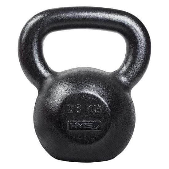 HMS Litinový kettlebell KZG28 28 kg, černý