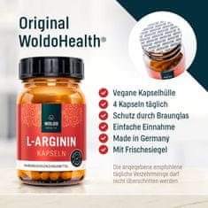 WoldoHealth® L-Arginin HCL 120 kapslí