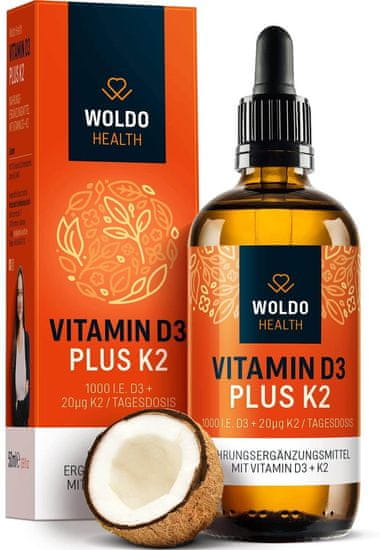 WoldoHealth® Vitamín D3+K2 50ml