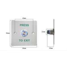 Sebury Odchodové tlačítko EB-SW86L, kontakty NO/NC/COM
