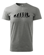 Fenomeno Pánské tričko Evoluce(Myslivec) - šedé Velikost: L