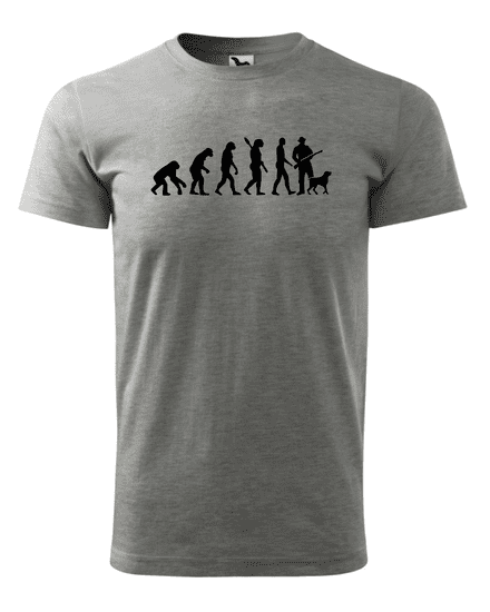 Fenomeno Pánské tričko Evoluce(Myslivec) - šedé Velikost: XL