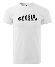 Fenomeno Pánské tričko Evoluce(Myslivec) - bílé Velikost: L