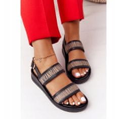 Kožené sandály na podpatku Laura Messi velikost 39