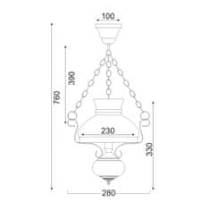 ACA ACA Lighting Elegant závěsné svítidlo DLA0411