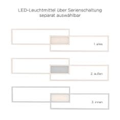 PAUL NEUHAUS LEUCHTEN DIREKT is JUST LIGHT LED stropní svítidlo, ocel, CCT, paměťová funkce, stmívatelné 3000-5000K